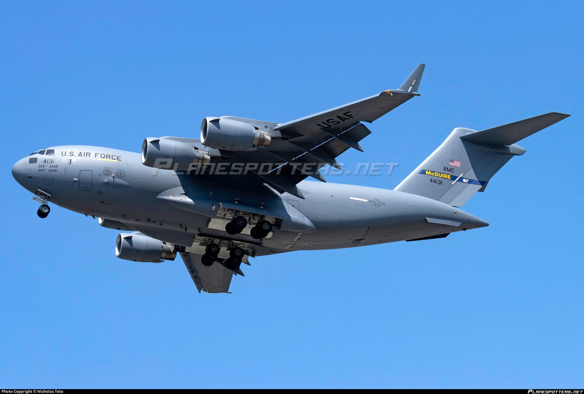 ArmchairAdml's tweet photo. #USAF United States Air Force - Special Assignment Airlift Mission
Boeing C-17 Globemaster III 2x
#AE123C 04-4131 - REACH 3210
#AE4D69 10-0216 - REACH 4185
Two SAAM flights departed Marine Corps Air Facility Quantico / Turner Field, home to HMX-1 - the Presidential Helicopter Squadron.
REACH 4185 has departed for Palm Beach, Florida, and REACH 3210 has departed for Rocky Mount, North Carolina.
h/t: @sipjack1776
