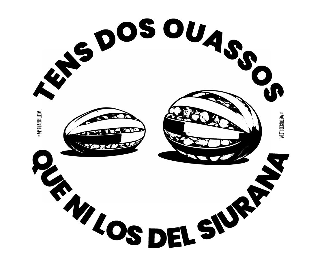 He fet un logo per samarretes amb la frase "Tens dos ouassos que ni los del Siurana", que mai faré, però mole.
