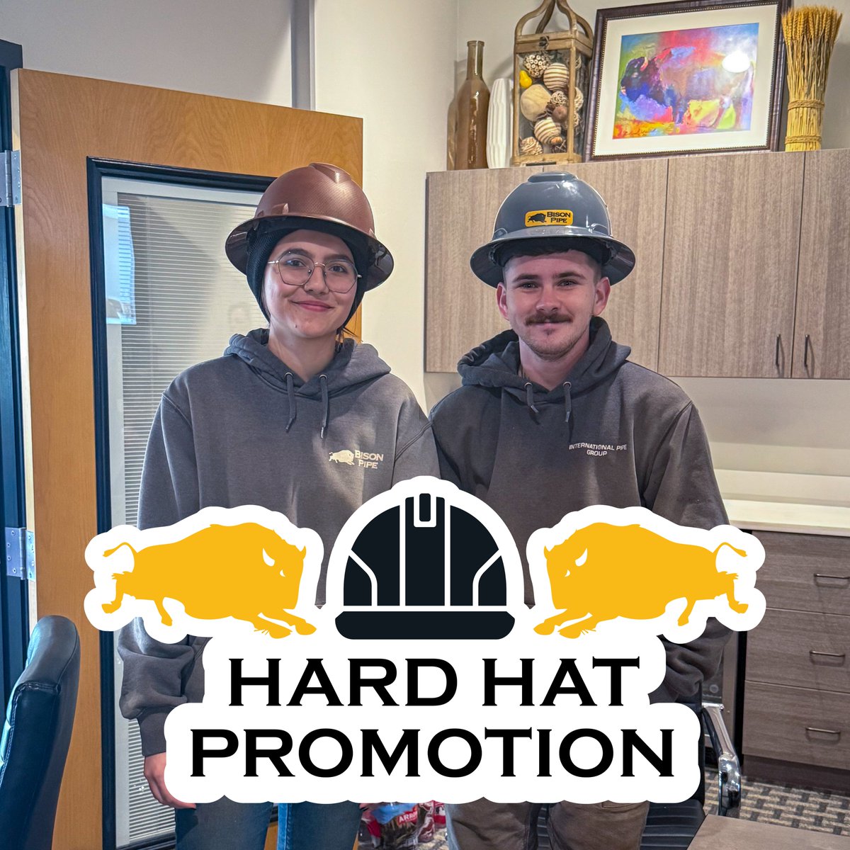 BisonPipe's tweet image. Congrats to Gabe for his Grey Hat promotion, presented by our fabrication manager Jorden!

#BisonPipe #Promotion #Growth