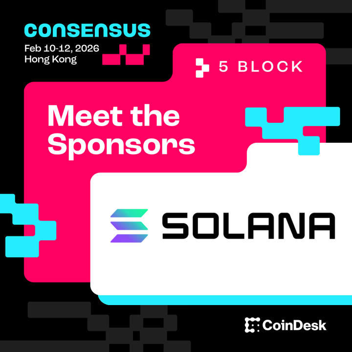 CoinDesk's tweet photo. ⭐️ We're excited to welcome @Solana as a 5 Block Sponsor at @Consensus_HK.

Join us in Hong Kong this February for another edition of Asia's most influential event in Web3 and digital assets. https://t.co/2Mo6LUvep1