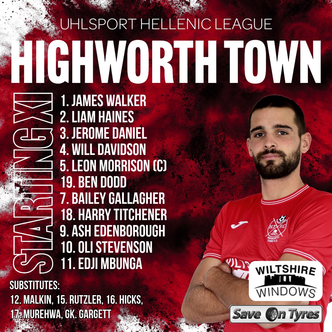 STARTING XI…

Here is how we lineup at <a href="/HallenFC/">Hᴀʟʟᴇɴ AFC 🏆</a> this evening!

🔴⚫️🔴⚫️

<a href="/HellenicLeague/">Hellenic League</a> <a href="/swsportsnews/">South West Sports News</a>