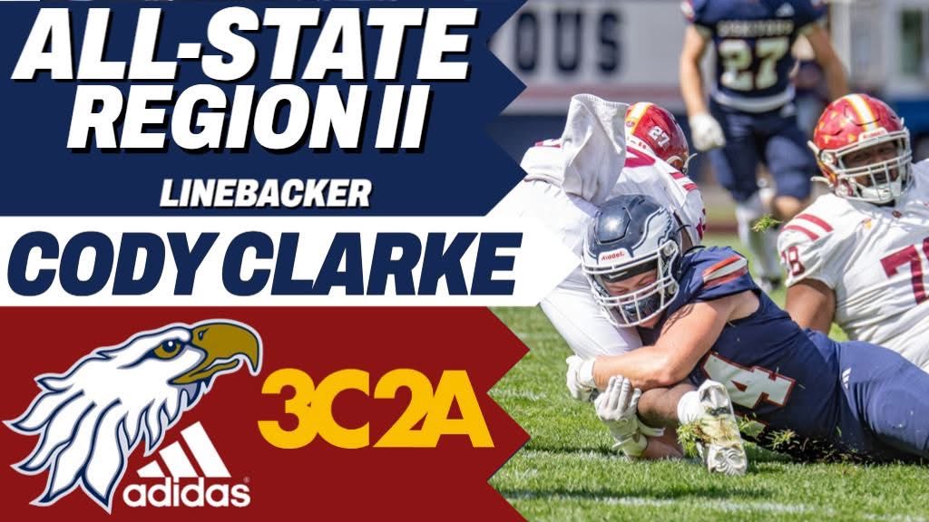 CoachGropCOS_HC's tweet image. Congratulations to our four Eagles selected to the All-State Region II Team!

#44 Cody Clarke – Linebacker
#99 Zaveon Jones – Defensive Line
#13 Aidan Nelson – Defensive Back
#8 David Wacenske – Wide Receiver

Well deserved recognition for your hard work and dedication.
GO EAGLES