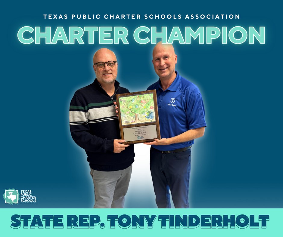 TPCSAnews's tweet photo. Shoutout to State Rep. @reptinderholt on receiving the Charter Champion award while visiting @OfficialAca last week! We greatly appreciate your time &amp; commitment to public education.🌟 #txcharterswork #txed #txlege https://t.co/wnf8aurjKQ