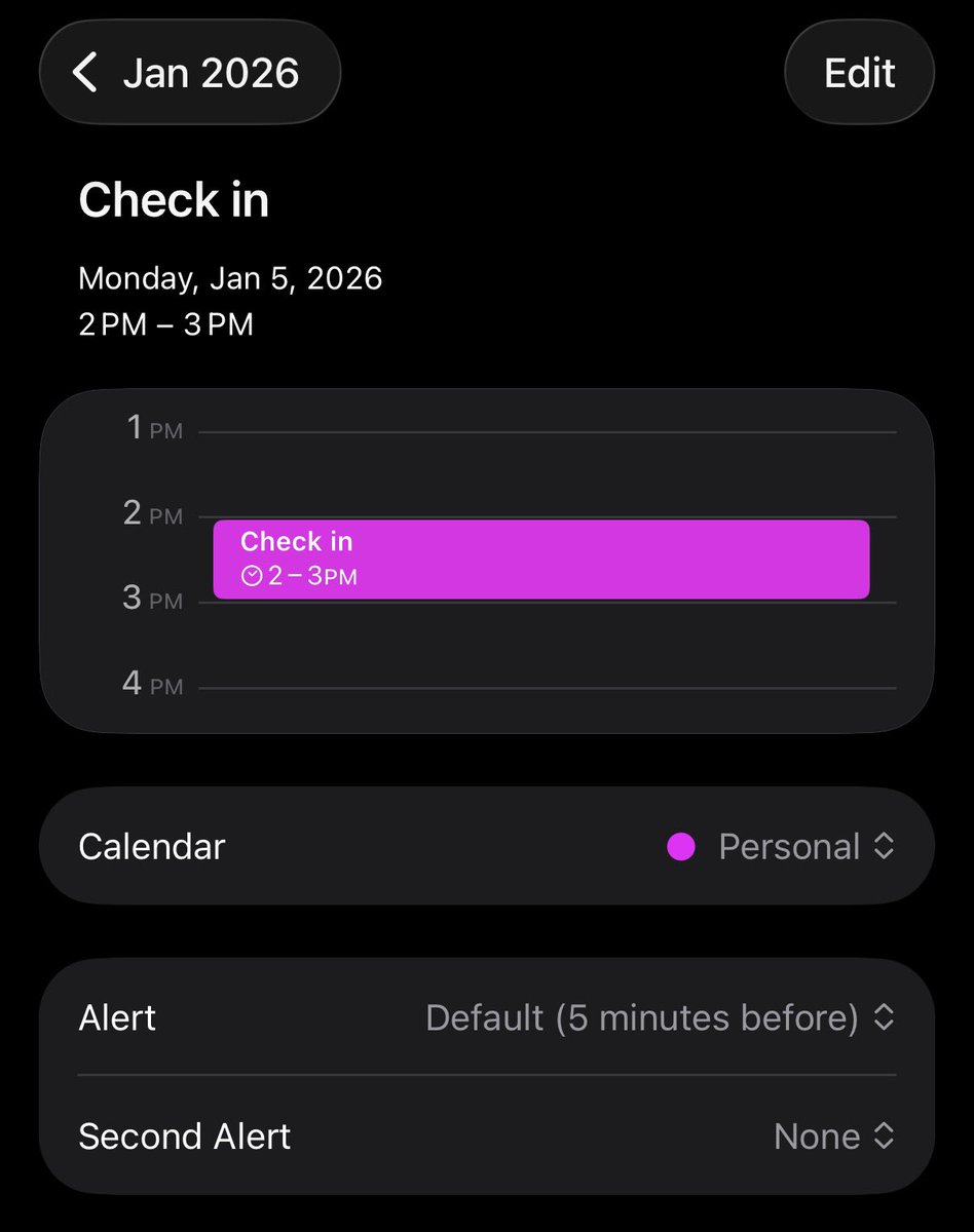 GeekCatnip's tweet image. Vague-booking/tweeting is so last decade. Have you tried vague-appointment-ing?

No, really. I found this on my calendar last night. I have no idea who or what I should be checking in on on Jan 5. Who put this here? (me, clearly) And what does it mean?! (way to go past me)