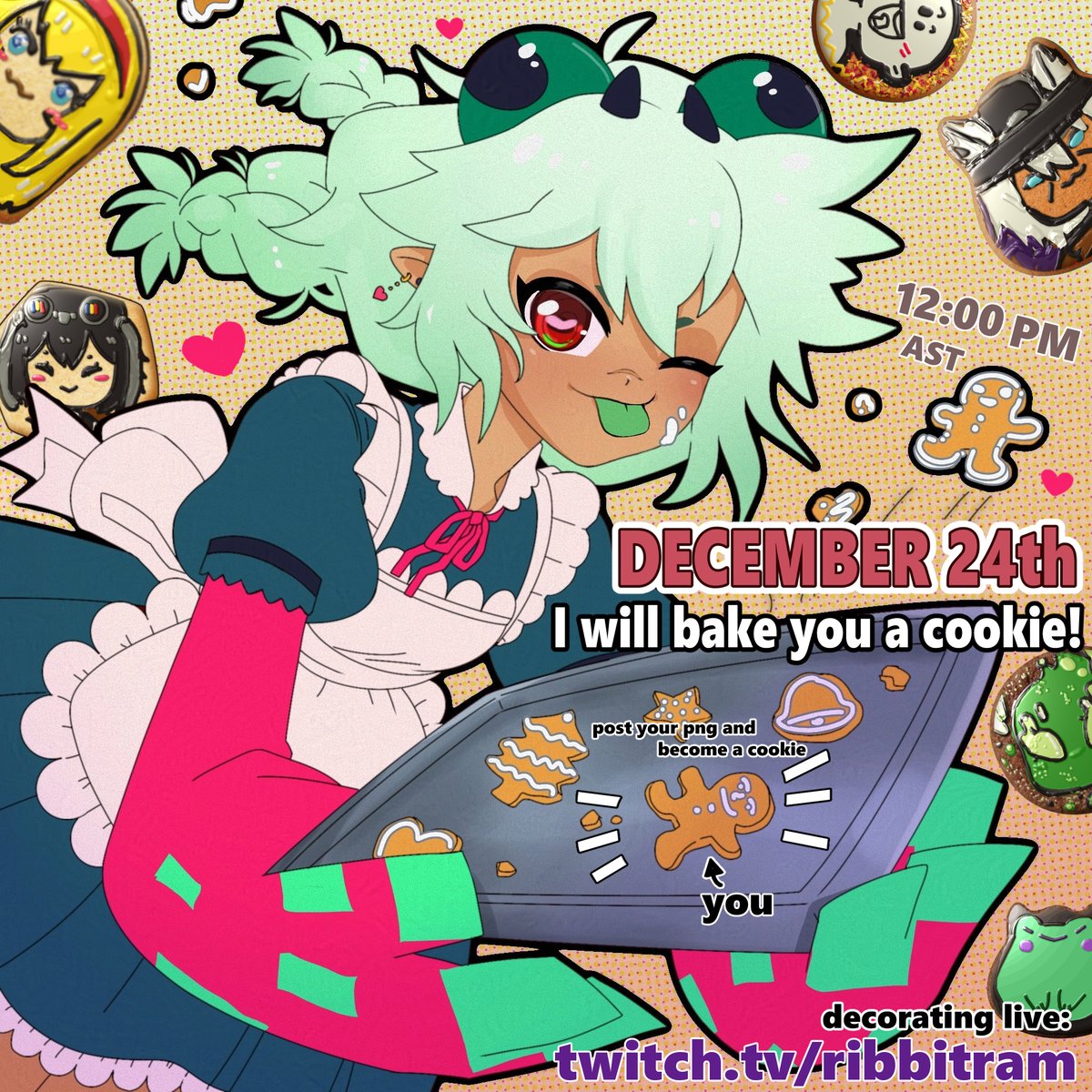 🍪🫵This Holiday YOU get a cookie!🫵🍪
          [drop ur PNG to become cookie]

💚+🔁