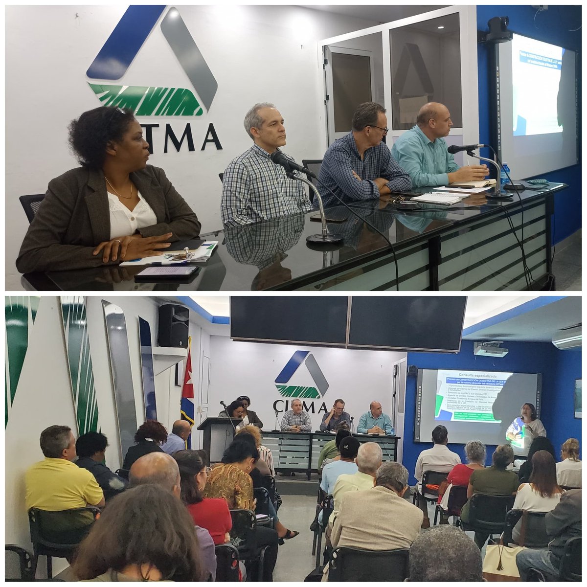 En la sede central de <a href="/citmacuba/">Ministerio de Ciencia, Tecnología y Medio Ambiente</a>
se presenta el proyecto de Ley General de Ciencia, Tecnología e Innovación #CTI a los trabajadores, en encuentro presidido por el ministro <a href="/ArmandoRguezB/">Armando</a>, el VMP Rudy Montero y los VM <a href="/Idalia10557584/">Idalia López</a> y <a href="/daimarc/">Daimar Cánovas</a> #LeyCTIParaTodos
#LeyCTICuba
👇