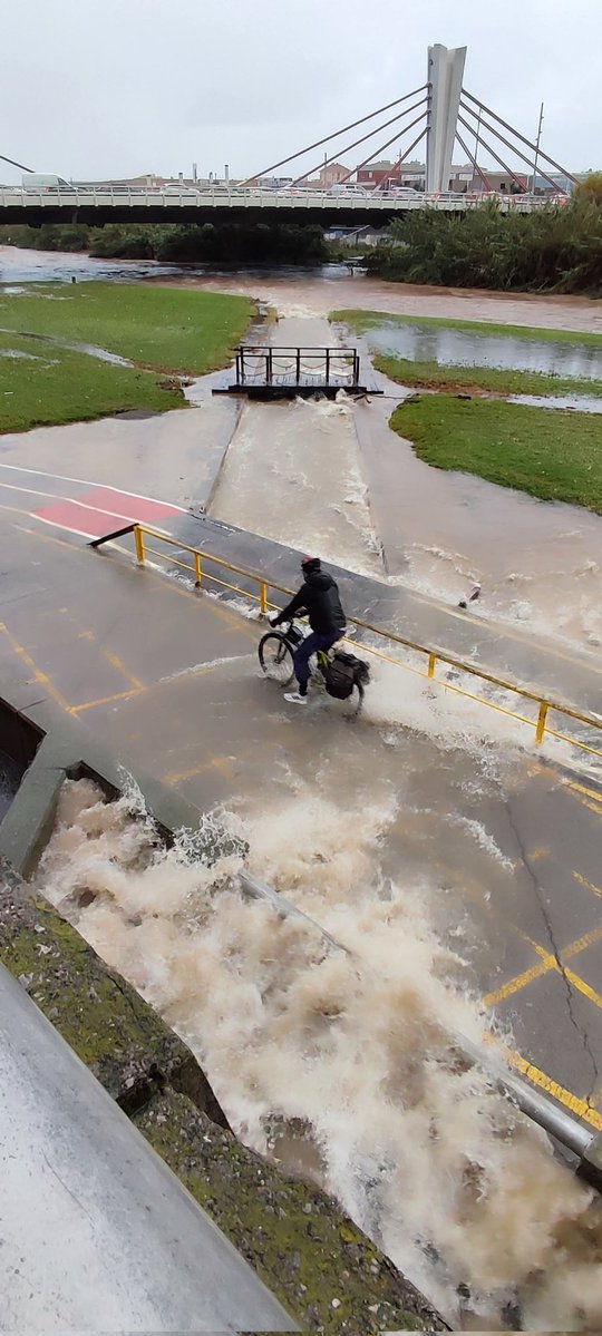 Ojalá hubiese un carril bici por arriba o algo 🫤