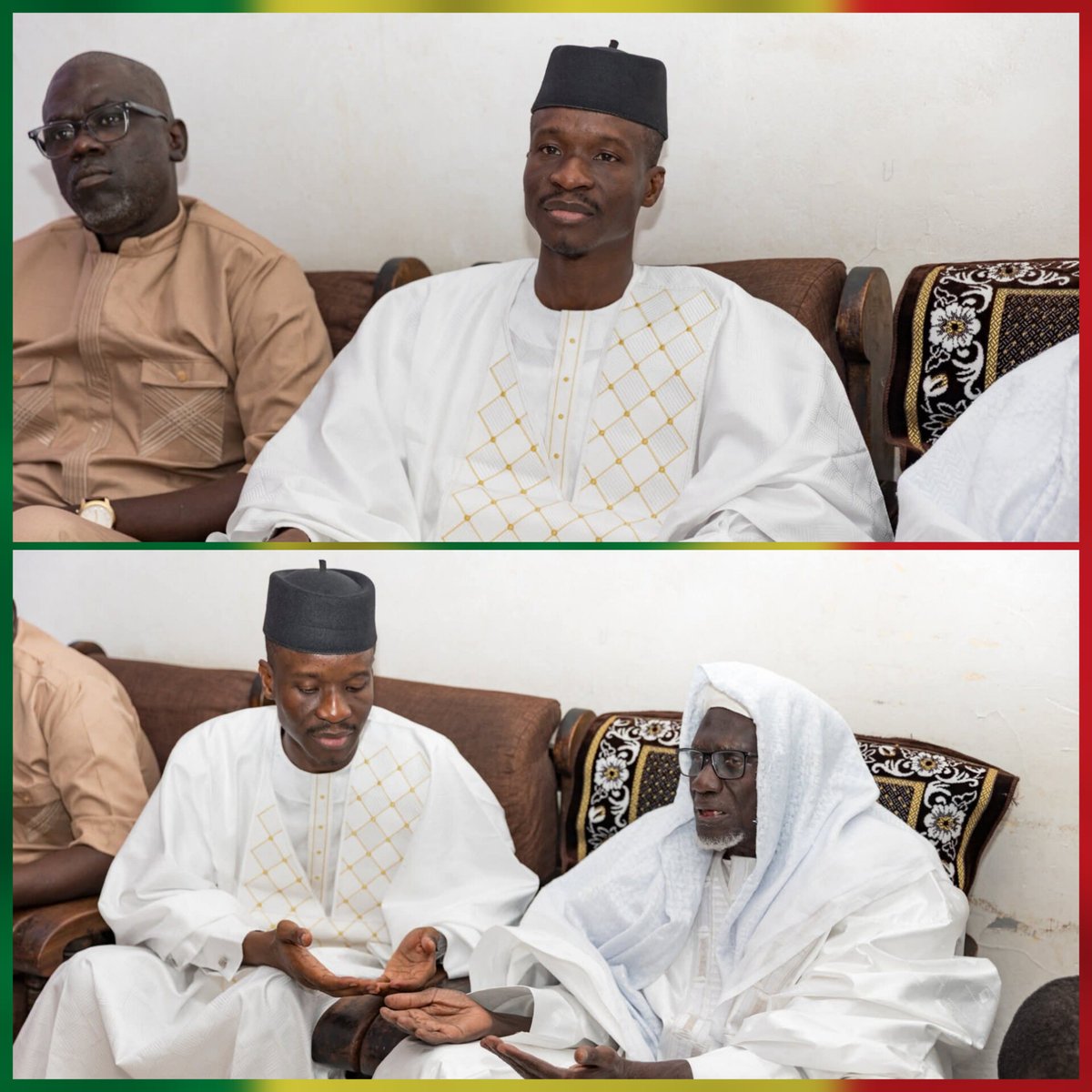 ‼️ Visite du Ministre de l’Intérieur et de la Sécurité Publique chez l’imam  El hadji Oussman Fansou Bodian , Guide religieux et Imam Ratib de Bignona.

🇸🇳❤️🙏