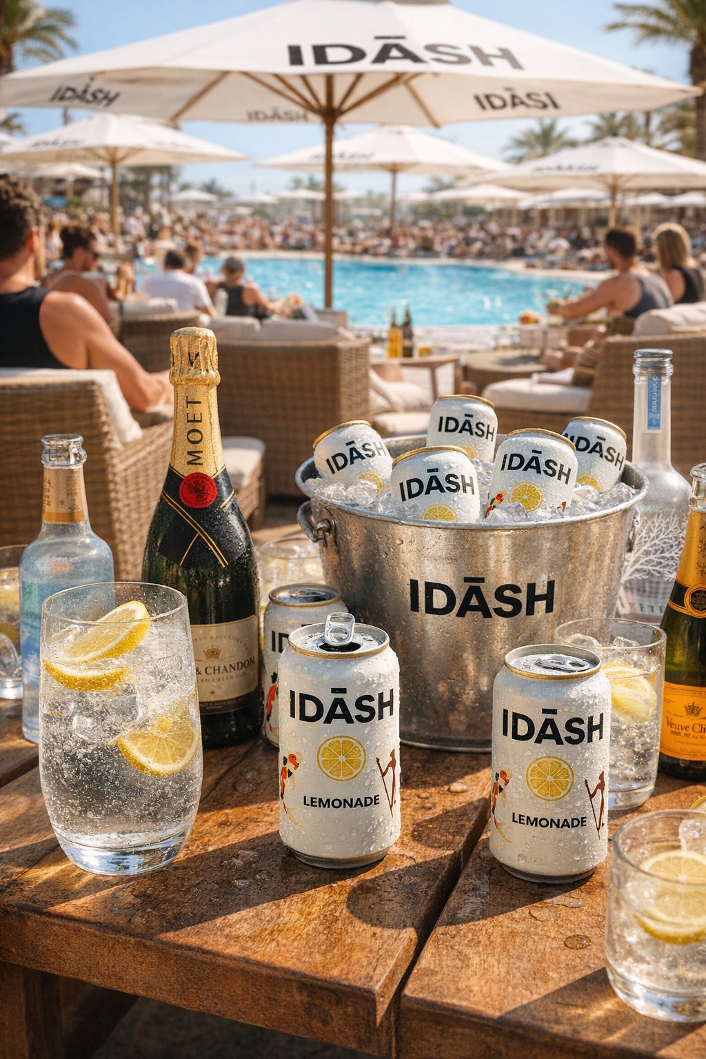 A close-up of a perfectly mixed drink featuring IDASH.