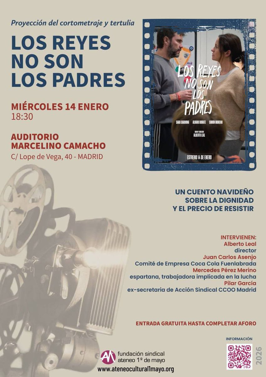 “Los Reyes no son los padres” es un cortometraje protagonizado por la familia de un trabajador de Coca Cola Fuenlabrada. Basada en hechos reales!!! #NiUnPasoAtras <a href="/CCOOMadrid/">CCOO de Madrid</a> <a href="/CCOO/">Comisiones Obreras</a> <a href="/CCOOSanidadMad/">CCOO Sanidad Madrid</a> <a href="/feccoo/">CCOO Enseñanza</a> <a href="/cocacolaenlucha/">CocaCola en lucha</a>