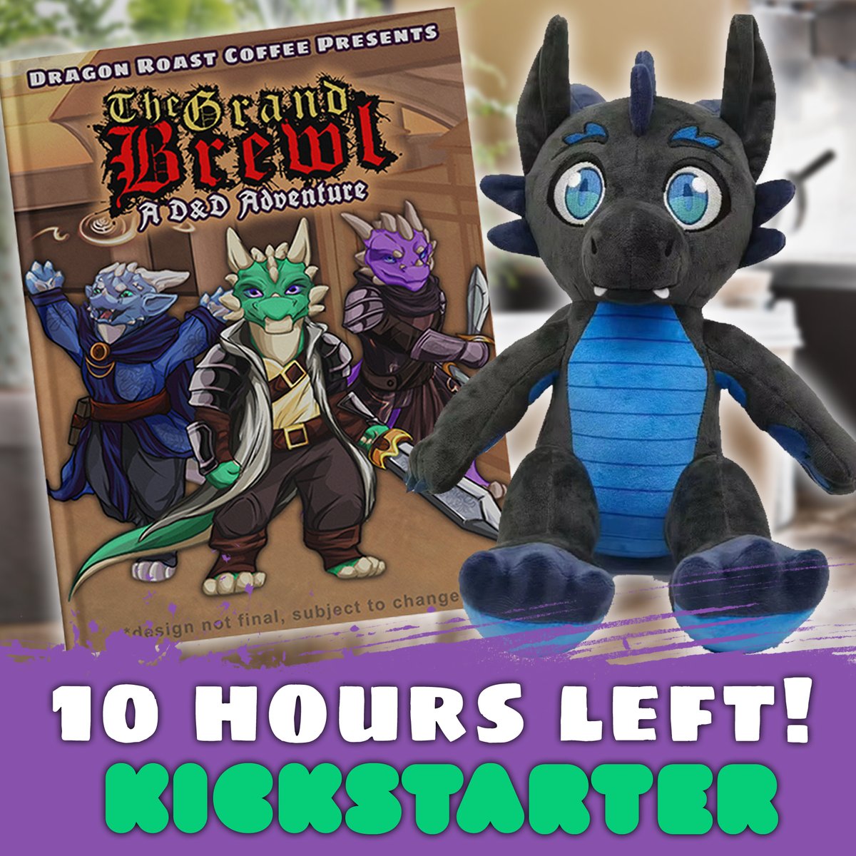 DragonRoast's tweet photo. Our Kickstarter campaign ends TODAY! Don't miss out on your FREE D&amp;D adventure, new plushies, exclusive loot and be the first to get our new coffees! 
https://t.co/Sy4QlcnpOk https://t.co/dikeeH0cbe