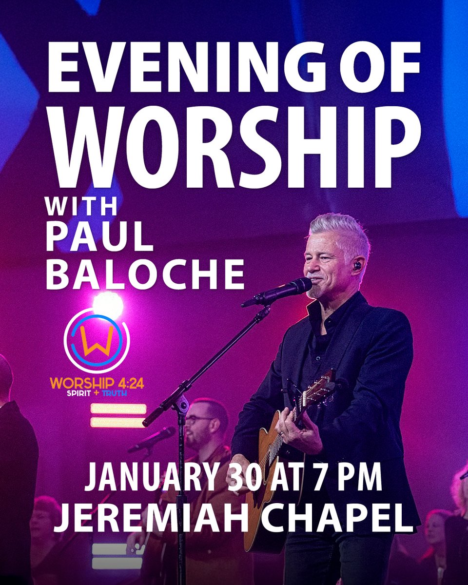 🙌 Join us for an unforgettable Evening of Worship with @PaulBaloche filled with powerful songs, heartfelt praise, and a community united to give God all the glory.  

📅 Friday, January 30 | 7 p.m. at Cedarville University 
➡️ Get your ticket today: cedarville.edu/PaulBalocheCon…