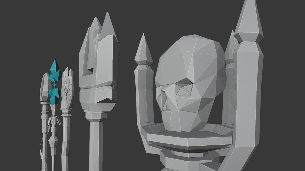 dragonyah_'s tweet photo. WIP
Magic staff set 🧙♀️
Same elements as my Magic Books
#3D #Stylized3D #GameProps https://t.co/fIEy0BVwjR