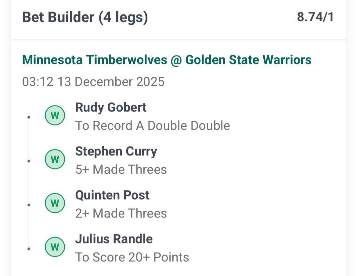sportsvalueacca's tweet photo. 🔝1 MONTH PROGRESS!!!

Been posting daily picks for a month now!!🗓️

We have had some big wins this month so let’s keep cashing!!💰

Winners this Month: 

- Timberwolves @ Warriors SGP +874✅

- NBA Player to Score in First 3 Mins Parlay +532✅

- NFL Multi-Game Parlay +512✅ https://t.co/3JgBZENfZb