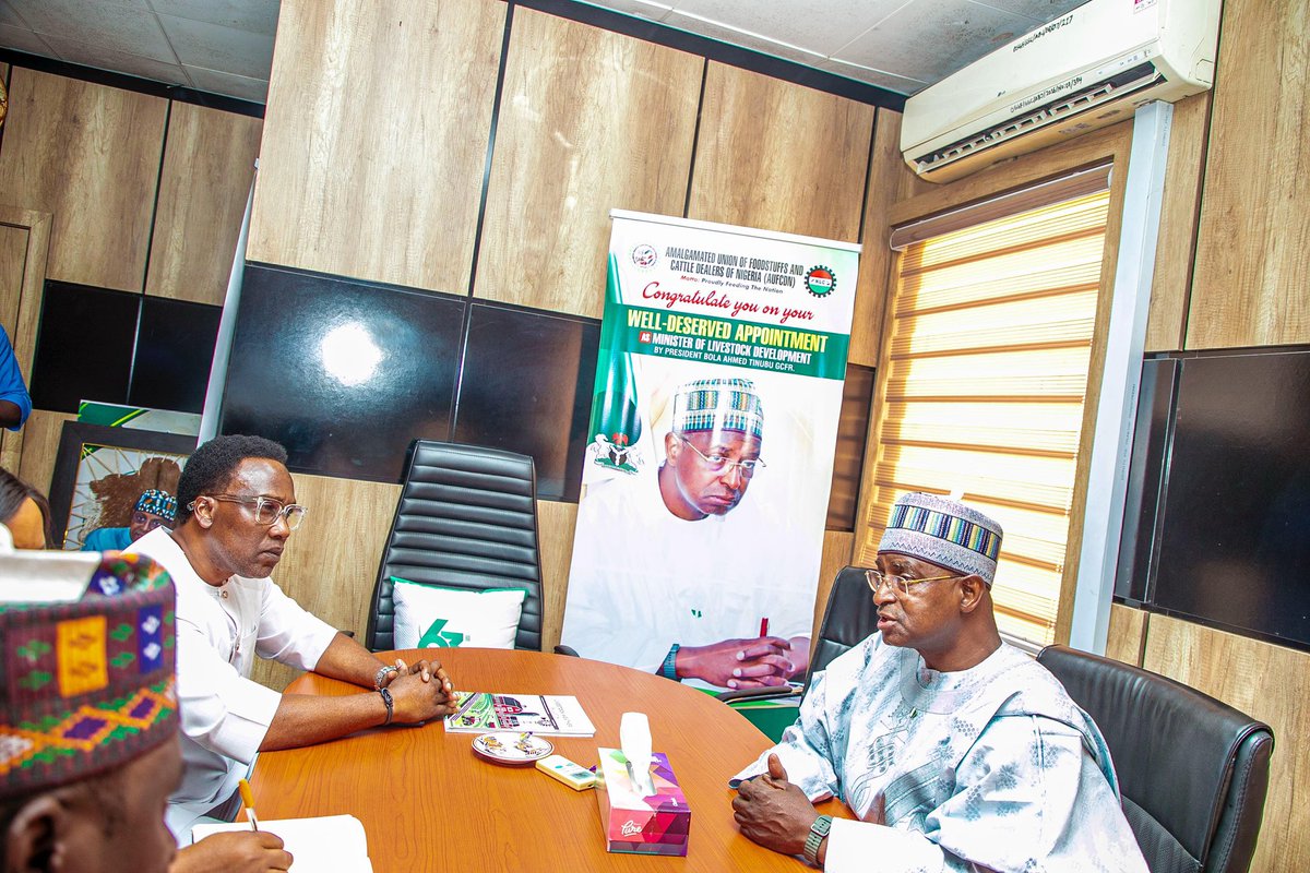 NiMet Presents Maiden Livestock Weather Bulletin to Minister of Livestock Development

The Nigerian Meteorological Agency (NiMet), led by its Director-General/CEO, Prof. Charles Anosike, has paid a courtesy visit to the Honourable Minister of Livestock Development on Tuesday, 16