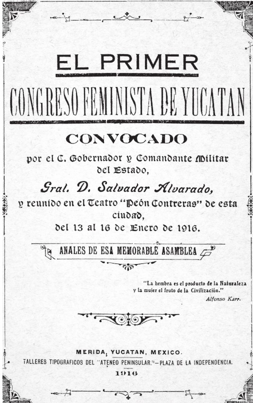 #HoyEnLaHistoria

13-enero-1916

Se inauguró el primer Congreso Feminista en el Teatro Peón Contreras, Mérida, #Yucatán Su propósito fue lograr el reconocimiento de las necesidades educativas y del trabajo de la #mujer

Conoce más👇
goo.su/ePv8
goo.su/uJsrxm