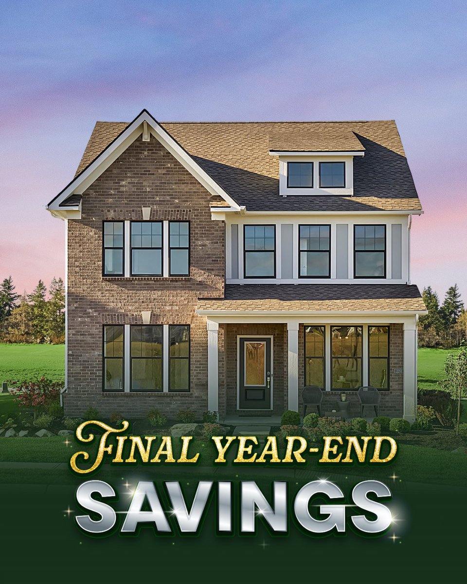 LennarIndy's tweet photo. Unwrap limited-time offers on select new homes with our Final Year-End Savings event! 🏠🎁

https://t.co/v6yAZvWgQ8 https://t.co/MFGKigTPuQ