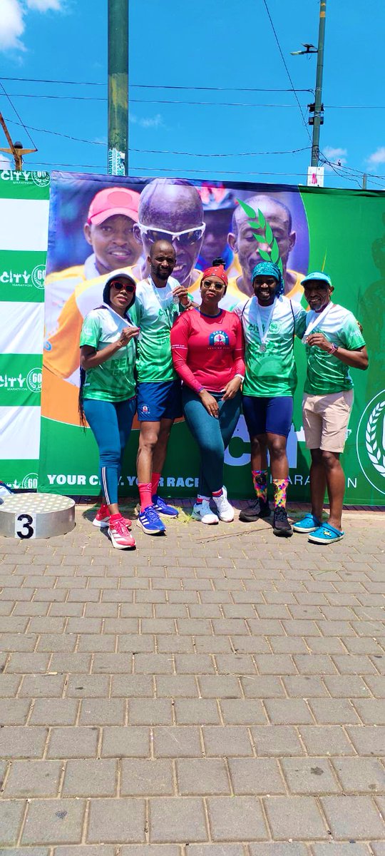 Walter_Lethu's tweet photo. We Visited the Capital City for the inaugural City 60 Marathon 🤟 15 km X4 with My Clubmates Your Xcellencies 👊🏽💙🤍❤️ @CityTshwane 
Loved the concept of it👌🏻🤟 
 #runningwithtumisole
#skhindigangcoaching
funkypantssa
totalsports_sa 
gilnokiesocks
ipaintedmyrun
EastRandBoysVibes https://t.co/e4CZ89XBMa