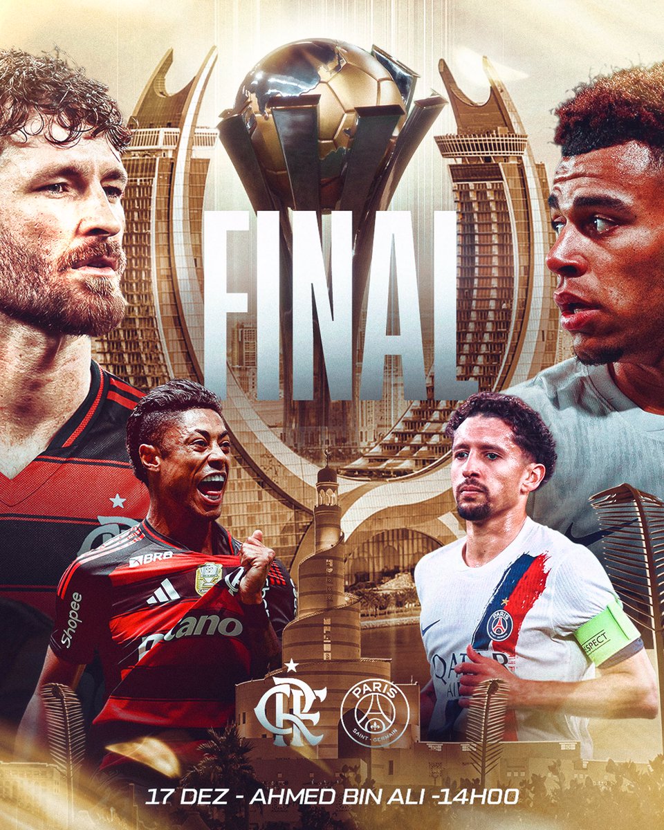Flamengo's tweet image. Menos de 24 horas para entrarmos em campo e buscar nosso sonho. Por nós. Pelos nossos. PELO MUNDO DE NOVO! VAMOS, FLAMENGOOOOOOO!

#arteespecial