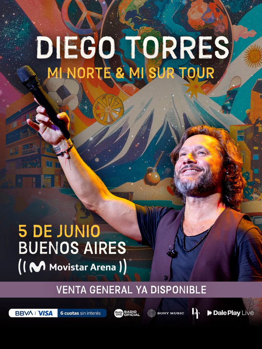 Mi Norte &amp; Mi Sur… un recorrido que tengo muchas ganas de compartir con ustedes!

El 5 de junio, Mi Norte &amp; Mi Sur suena en vivo en el <a href="/MovistarArenaAR/">MovistarArenaAR</a> 

🗓️ 5 de junio
🏟️ Movistar Arena · Buenos Aires
🎟️ Entradas a la venta en movistararena.com.ar

Ahí nos vemos.