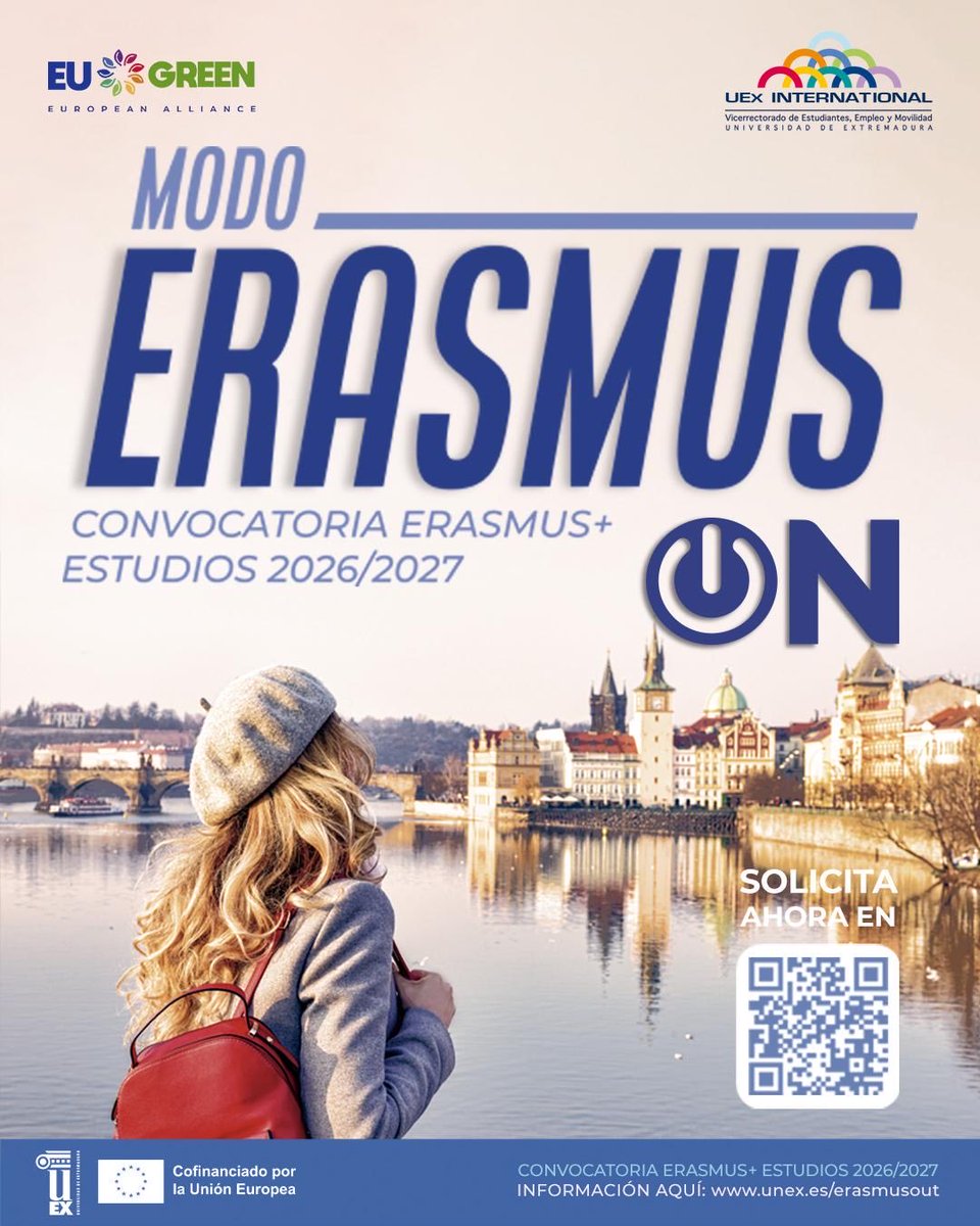 📋 Convocatoria ERASMUS
Se informa a los estudiantes acerca de la convocatoria ERASMUS, cuyo plazo de presentación de solicitudes se mantiene abierto hasta las 23:59 horas del próximo 19 de diciembre.