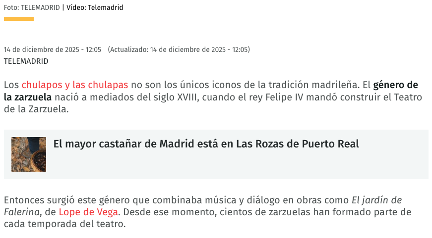 Amigos de <a href="/telemadrid/">Telemadrid</a>, no sé si los textos los escribe la IA o un ser humano pero, hablando de #zarzuela, difícilmente se podría faltar más a la verdad en tan pocas palabras. Supongo que no será difícil de corregir.
#EnamoradosDeMadrid
linkedin.com/posts/francisc…