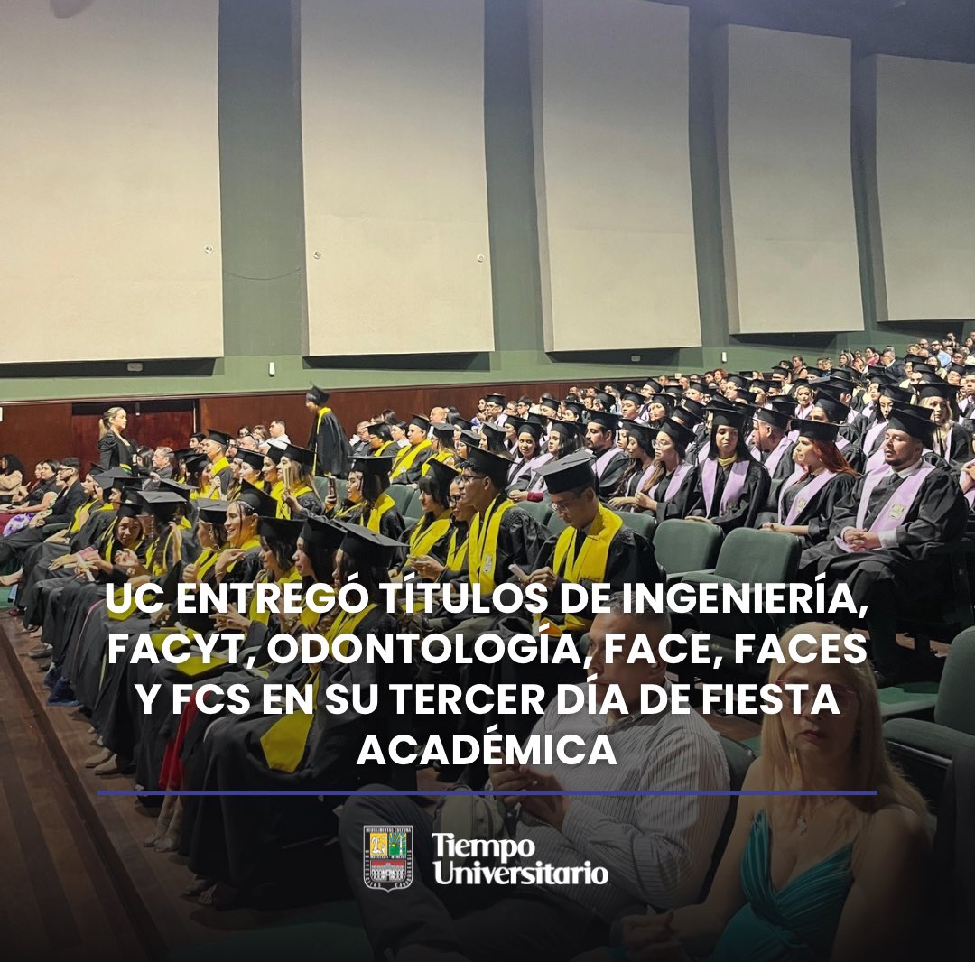 #Noticias Alrededor de 400 nuevos profesionales recibieron sus títulos este martes #16Dic || Hoy la <a href="/UCarabobo/">Universidad de Carabobo</a> tiene nuevos embajadores ucistas, señaló la rectora <a href="/jessydivo/">Jessy Divo De Romero</a> 

instagram.com/p/DSVl5AkkQS9/…