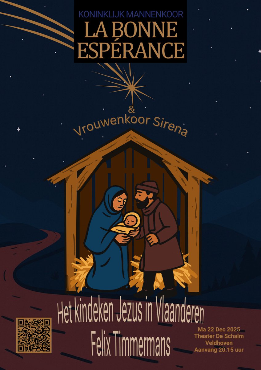FonsdeBreet's tweet photo. ✨ Kerst zoals je ’m zelden beleeft
Mannenkoor, vrouwenensemble en een ontroerend kerstverhaal van Felix Timmermans.
Laat je meenemen. 🎄
🎶 Stemmen die raken, een verhaal dat blijft
Voor de pauze: koorklanken.
Na de pauze: kerstverhaal &amp; muziek in één adem. https://t.co/cZeUdQ4pgQ
