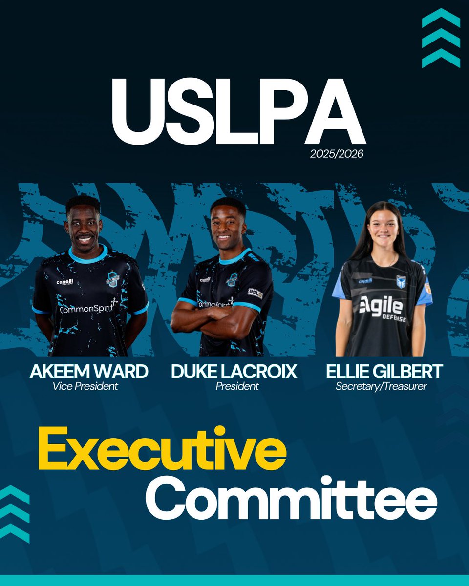 USLPlayers's tweet image. The USL Players Association is proud to introduce the newly elected Executive Committee. Chosen by their peers, these players will make governing decisions on behalf of all USL players.

Elected by players. Leading for players.