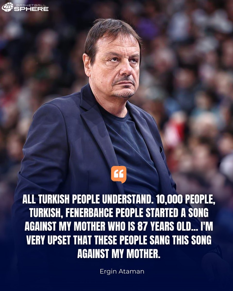 BSphere_'s tweet image. Ergin Ataman commented on the offensive chants from Fenerbahce fans. 🗣️

#EuroLeague #YellowLegacy #paobc