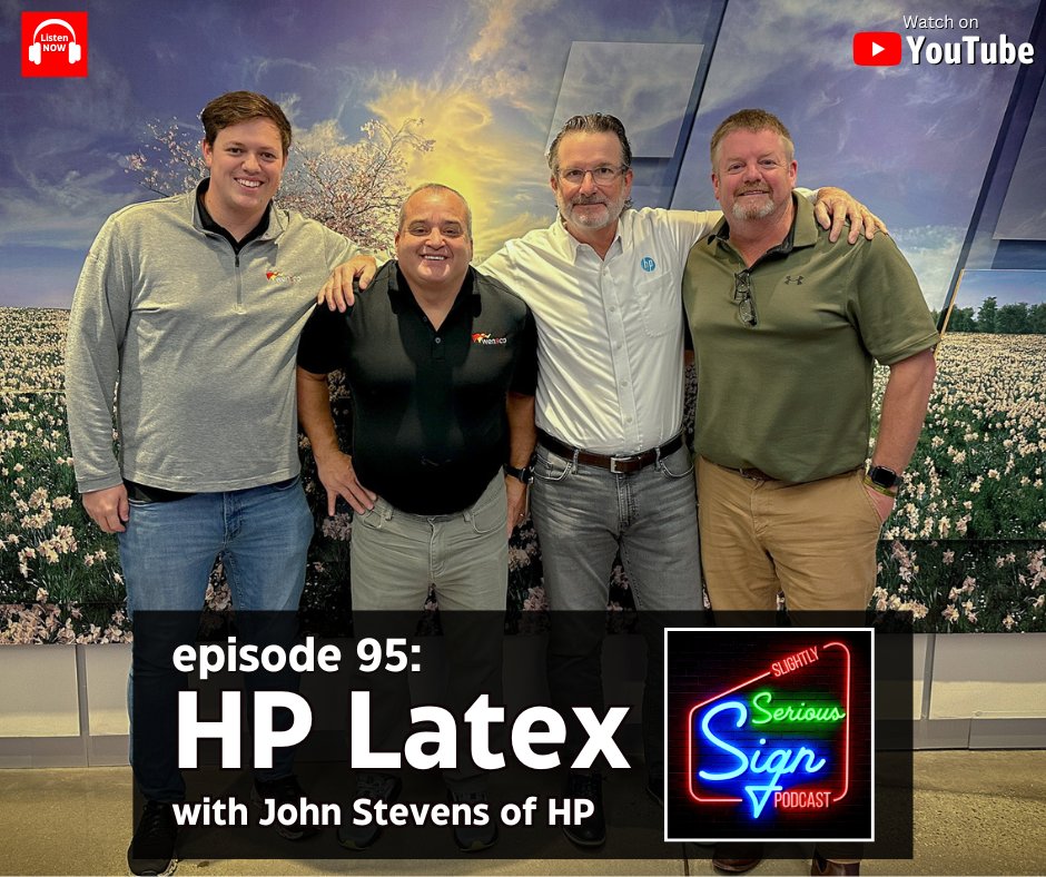 Wensco_Sign's tweet image. Ep 95: The boys travel to the @HP Graphics Experience Center in Alpharetta, Georgia to talk with John Stevens of HP about Latex Printers.

#signs #signagedesign #signagesolutions #largeformatprinting #wideformatprinting #flatbedprinter #printcut