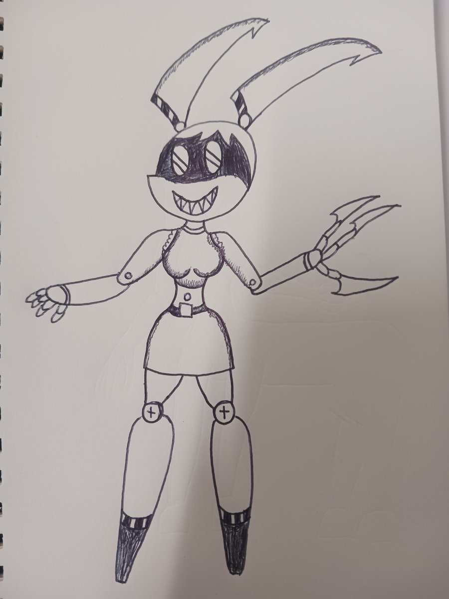 Doodle of the day. A Jenny x Murderdrones fusion.