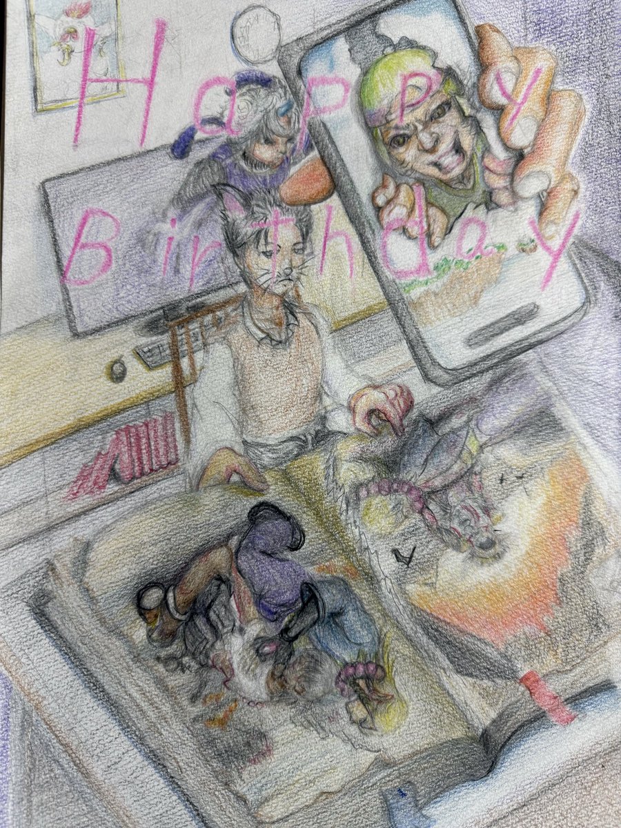 ryuichimk3's tweet photo. 小石さん
誕生日おめでとうございます🎉

A story we all create together
SKYSTORYがますます
発展しますように

空山非金さんのジュオンと
ほにょまゆさんが描いた
ハルト描いたよ

 #SKYSTORY
#SSファンアート
 #小石社長のプレゼント 
#色鉛筆
#色鉛筆画 
#色鉛筆イラスト https://t.co/TpKe9rDUJR