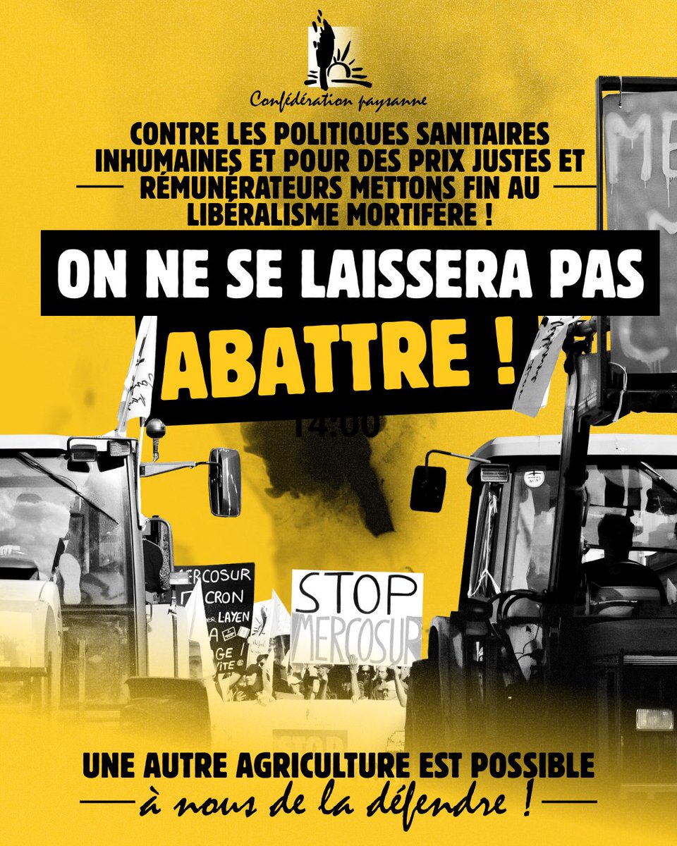 #DNC : la Confédération paysanne reste déterminée à obtenir la fin de l’abattage total ! Attendue sur l’abattage, la Ministre @Genevard n’a même pas prononcé le mot. Aucune prise en compte donc de la 1ére revendication des paysan·nes mobilisé·es depuis plus 15 jours.