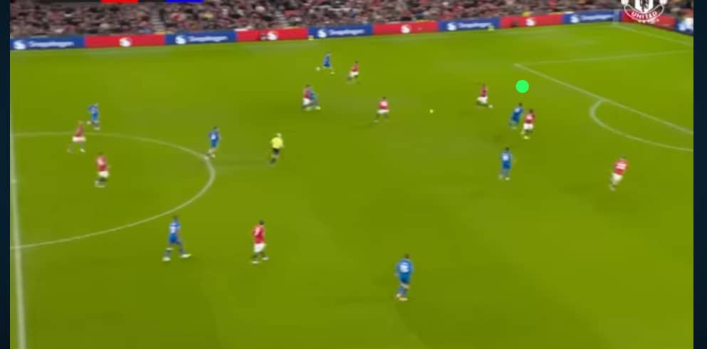 Bournemouth's second goal vs Man United.
Long ball United couldn't pick the second ball
Structure too open to enable  counterpress 
Bournemouth slice through with Evanilson scoring.
"The faster the ball moves forward,the faster it comes back at you"