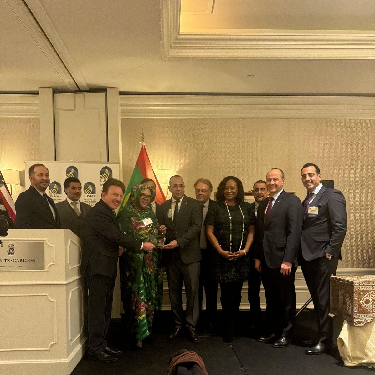 Today, @NUSACC honored Amb. Cissé Mint Cheikh Ould Boide, #Mauritanian Ambassador to US w/ the 22nd annual “Ambassador of the Year” award.

Scott Blacklin, SVP for Government Affairs, represented Cybastion at  the event.