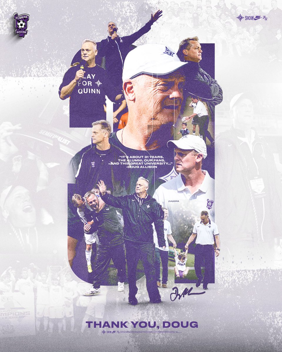 𝟑𝟏 𝐘𝐞𝐚𝐫𝐬 - 𝐓𝐡𝐚𝐧𝐤 𝐲𝐨𝐮, 𝐃𝐨𝐮𝐠💜⚔️

“It’s not just about this season. It’s about 31 years, the alumni, our fans, and this great university. It’s about them going on to be great husbands and fathers. I’m just proud to be their coach.” - Doug Allison

#FUAllTheTime |