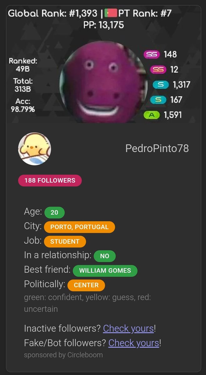 Bitch exposing me holy

Also I love that it is confident that my best friend is a FC Porto player LOL