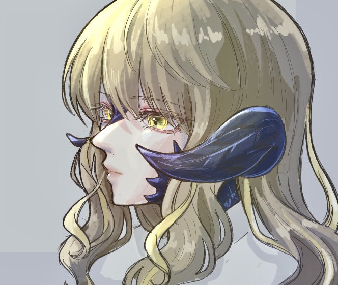 70lio's tweet image. 自機（Yuzu）#アウラ 
角の模様をもっと理解したい。