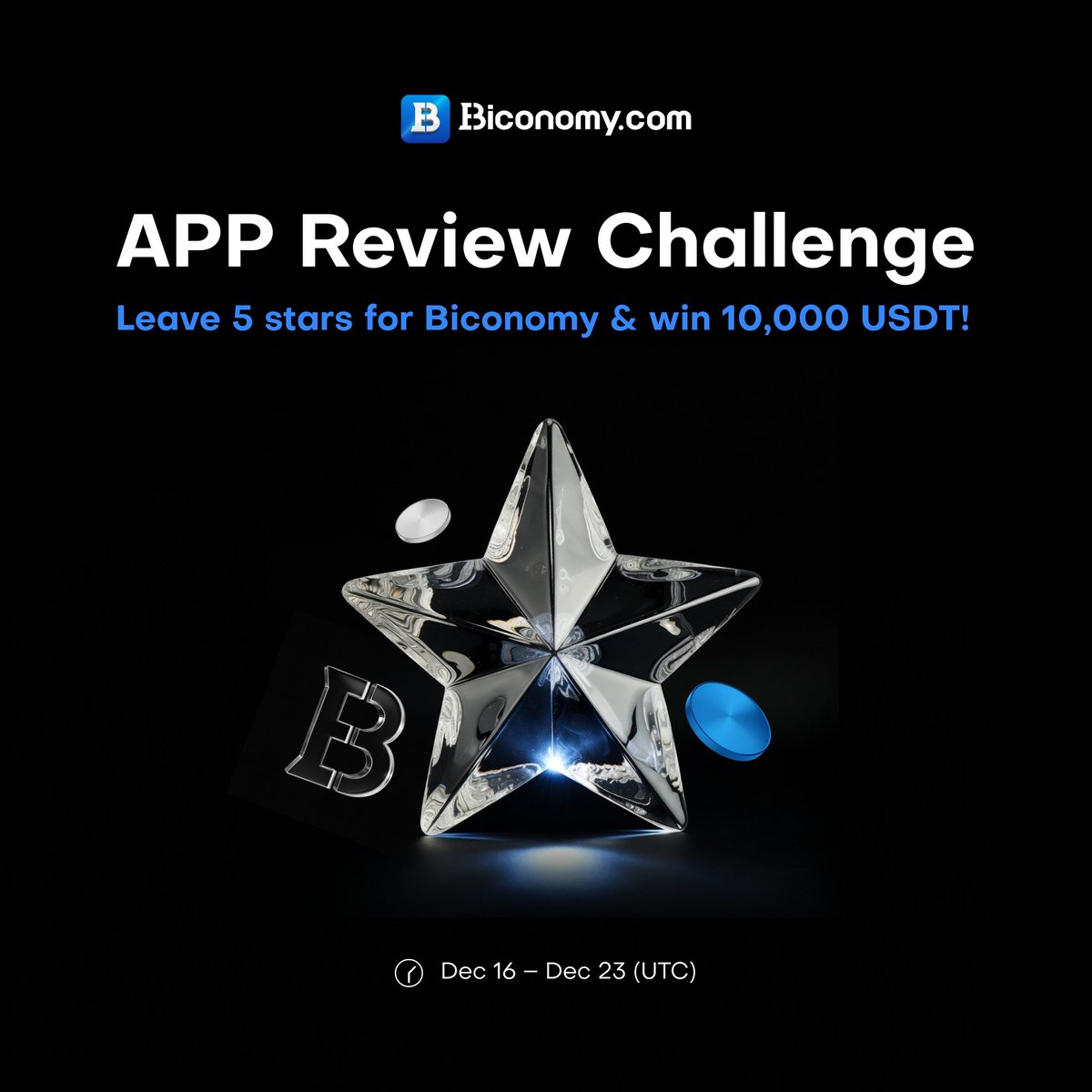 Let’s fill the app stores with 5⭐️ for the Biconomy.com App! 🔥

📝 How to join:
1️⃣ Download &amp; Sign up Biconomy.com App
2️⃣ Drop your 5⭐️ review on App Store / Google Play ✅
3️⃣ Submit your screenshot via form 👉space.biconomy.com/event/17658853…

🏆 Rewards:
🎁 All