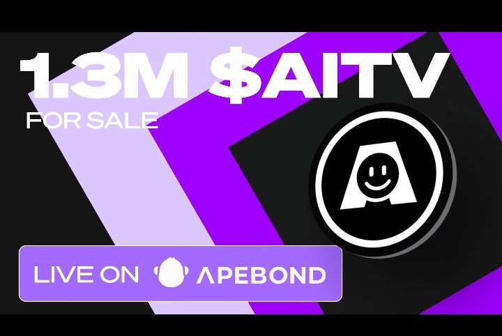 The moment everyone has been waiting for is finally here.

1.3M $AITV is live on <a href="/ApeBond/">ApeBond</a>. ✨

Supporters can buy at a 28 to 35 percent discount while locking in alignment through vesting NFTs. 

Around ~$200k in stables is being raised to strengthen the treasury and protect long