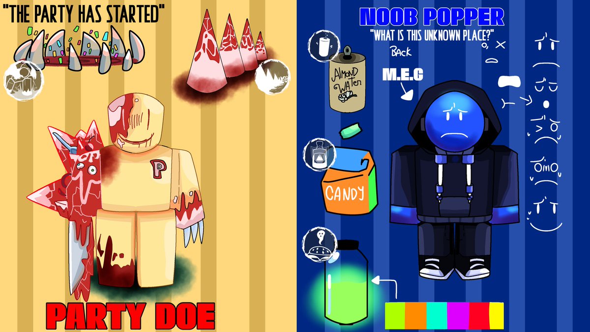 Party doe and noob popper concept
#robloxart #ROBLOX #Forsaken #forsakenroblox <a href="/Forsaken_News/">Forsaken News</a>