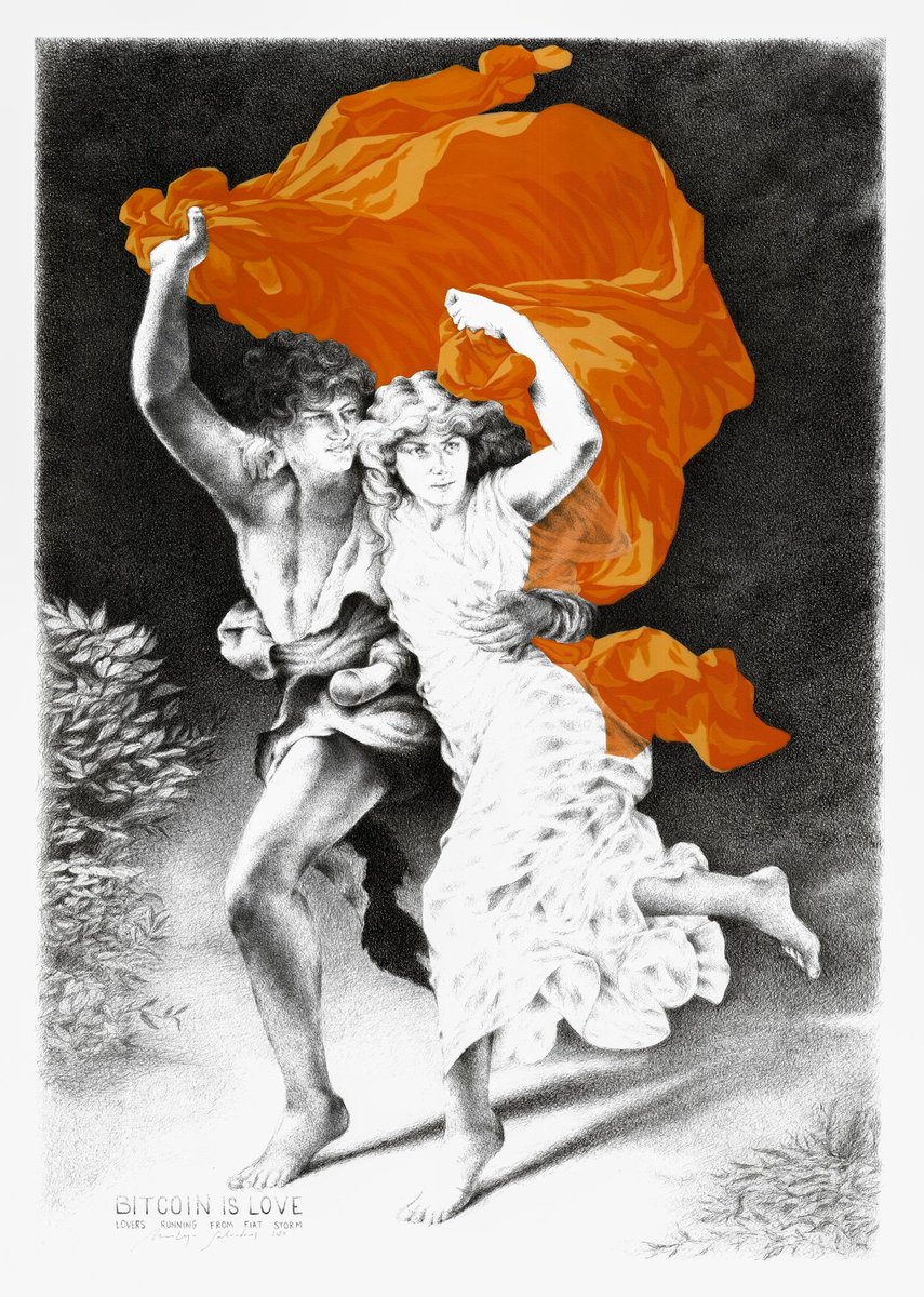 BitcoinArtMag's tweet image. Bitocin is Love by @flomontoya_