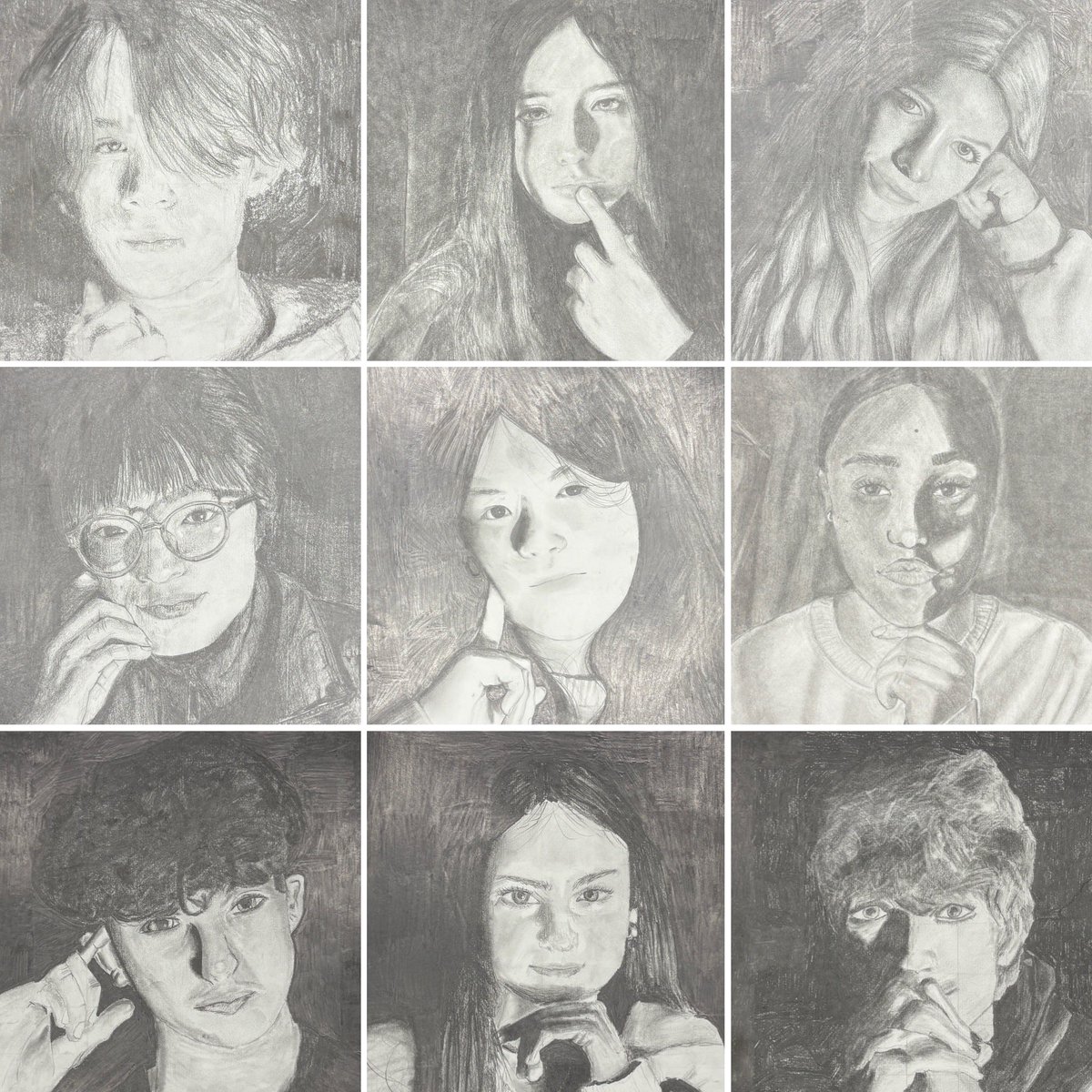ArtWaggoner's tweet photo. I’m so proud of these artists. Self Portraits are hard. It makes us really look at our features and study ourselves. It’s uncomfortable. It’s challenging. It’s awkward. But they did it and they did it very well. https://t.co/ppRygVnuXL