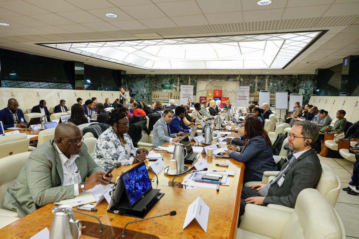 UNECOSOC's tweet photo. Government representatives from 36 countries are meeting in Rome, Italy, for the Global Workshop on Voluntary National Reviews (#VNRs). The workshop brings countries together for practical exchanges of experiences and knowledge, and explores key issues and challenges related to VNR preparation. #HLPF2026 #GlobalGoals #SDGs
