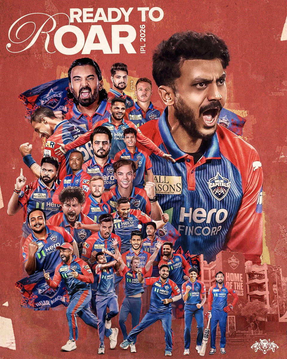 DelhiCapitals's tweet photo. Your 25 Tigers, all set to take over Dilli 🐅🔥 https://t.co/lYeay9kzuB