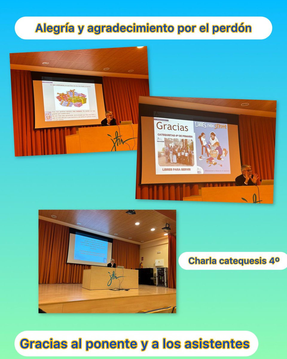 #Portaceli25 Hemos tenido la suerte de recibir a Juan Rueda, Director del Área Educativa de la fundación Loyola Andalucía y Canarias, que ha impartido una charla titulada "Sacramento de la Penitencia: alegría y agradecimiento por el perdón" a las familias de catequesis de 4.º PRI