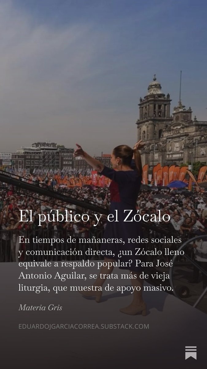 El público y el Zócalo <a href="/Claudiashein/">Claudia Sheinbaum Pardo</a> open.substack.com/pub/eduardojga…
