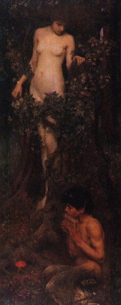 waterhouse_art's tweet image. A Hamadryad #artbots #waterhouse
