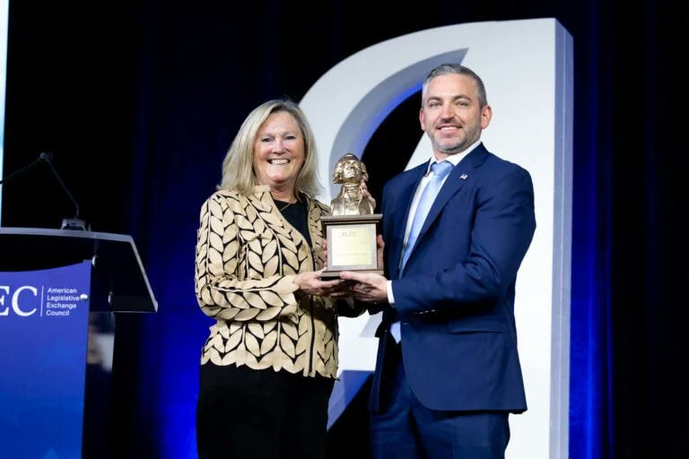 Congratulations to <a href="/JaredBorg/">Jared Borg</a>, recipient of the Defender of Federalism Award, who accepted this award on behalf of his team for their work returning government authority to the states and reducing federal control.
alec.org/article/drivin…